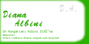diana albini business card